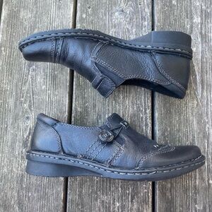 Earth Origins Earthy Whimsigoth Fairycore Black Leather Blaire Loafers w Button
